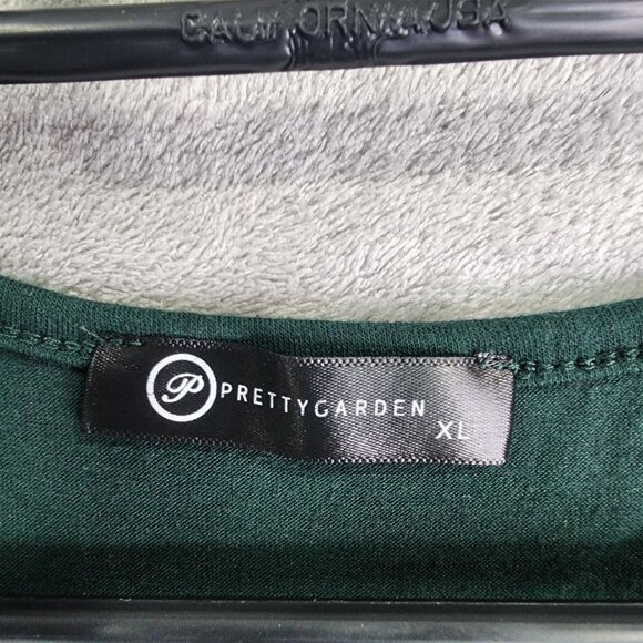 Womens Green Pretty Garden Drawstring Waist Jumpsuit V Neck Faux Wrap Size XL - Picture 3 of 9